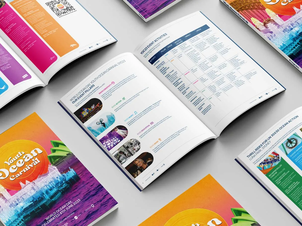 The printed event program